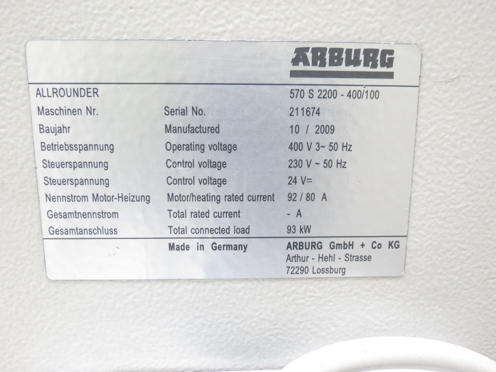 ARBURG A 570 S 2200-400/100 2K MULTILIFT incl. Dreheinheit
