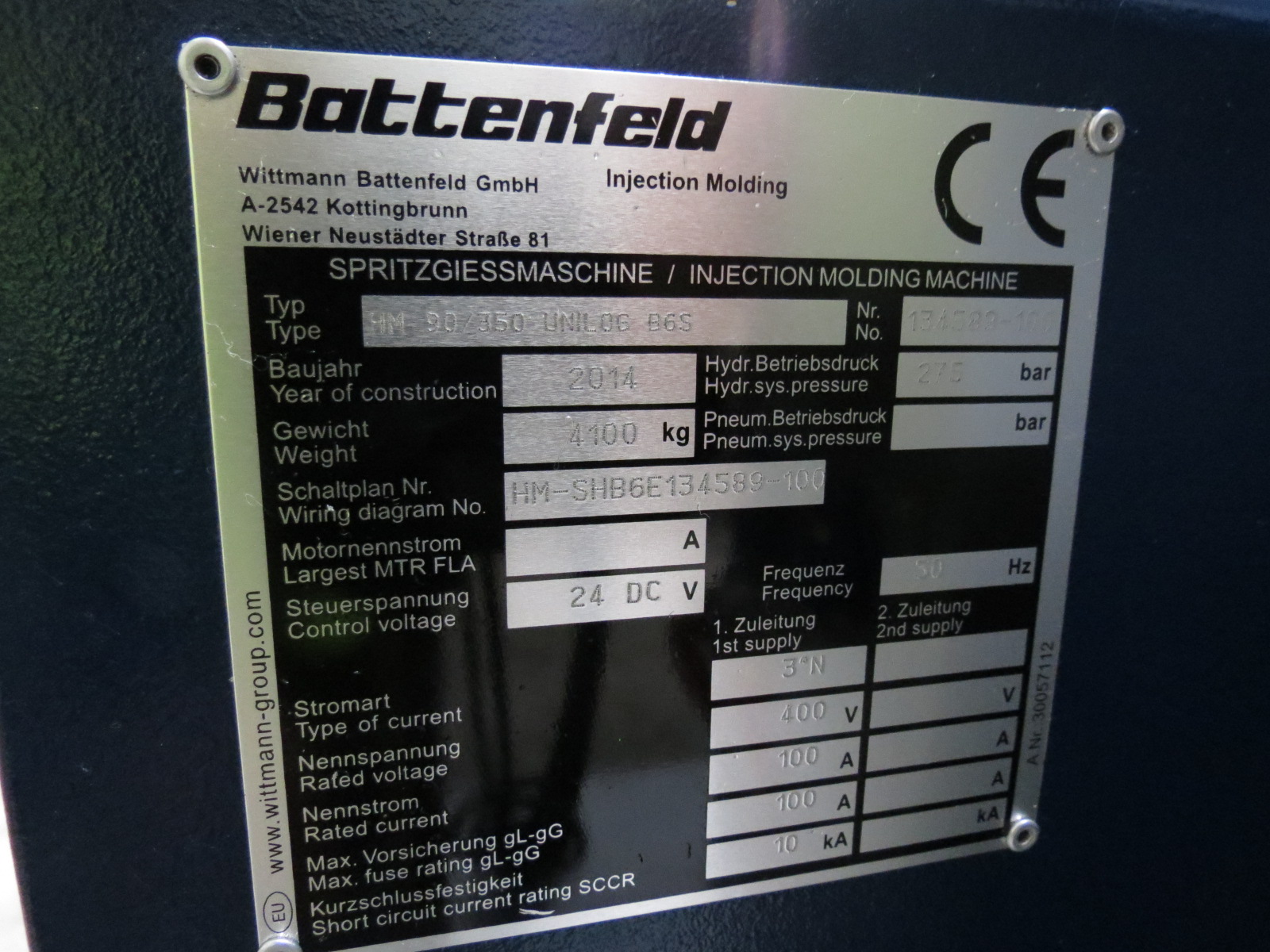 BATTENFELD HM 90/350 B6S (No 134589 / 24.488 h)
