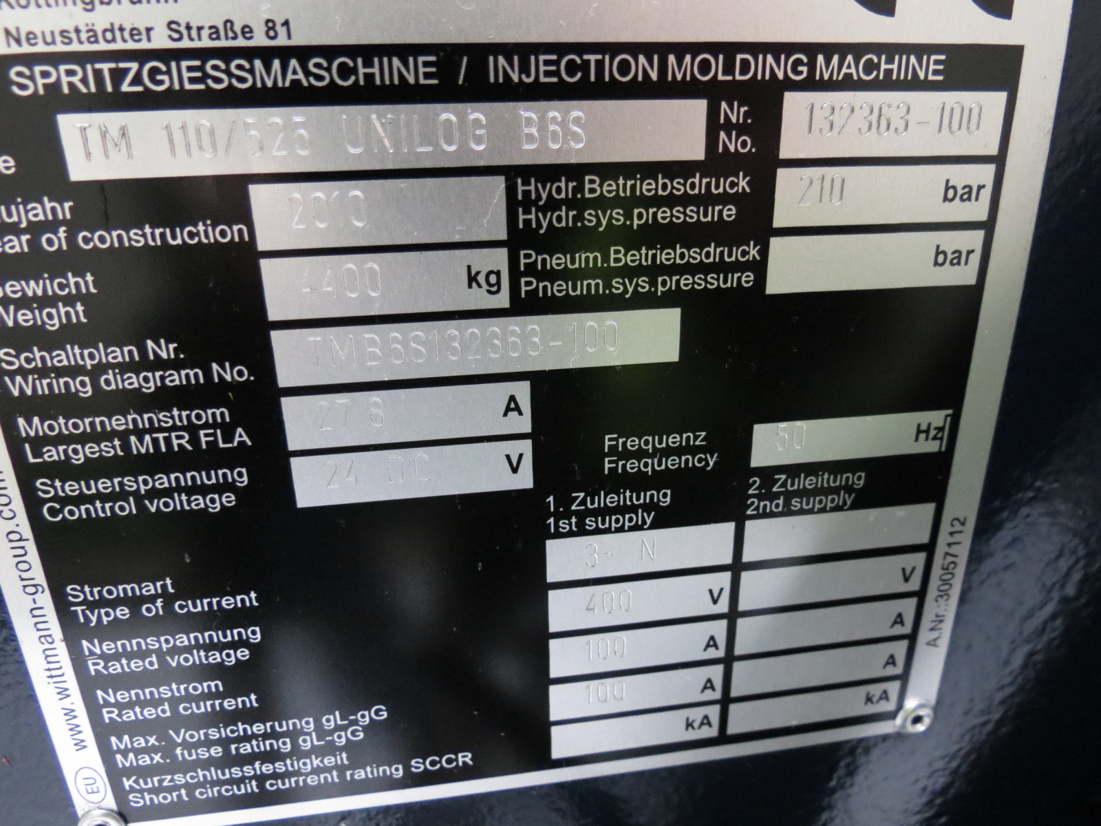 BATTENFELD TM 110/525 B6S (No 132363 / 25.347 h)