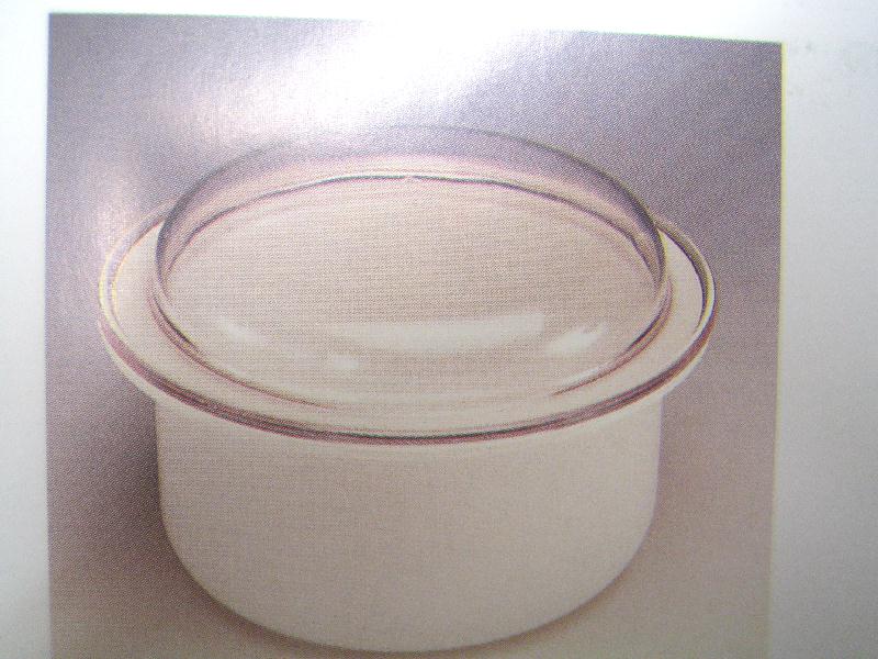 Microwave box round 500 +750 ml + lid  4 moulds / box mit deckel 4x Wkz