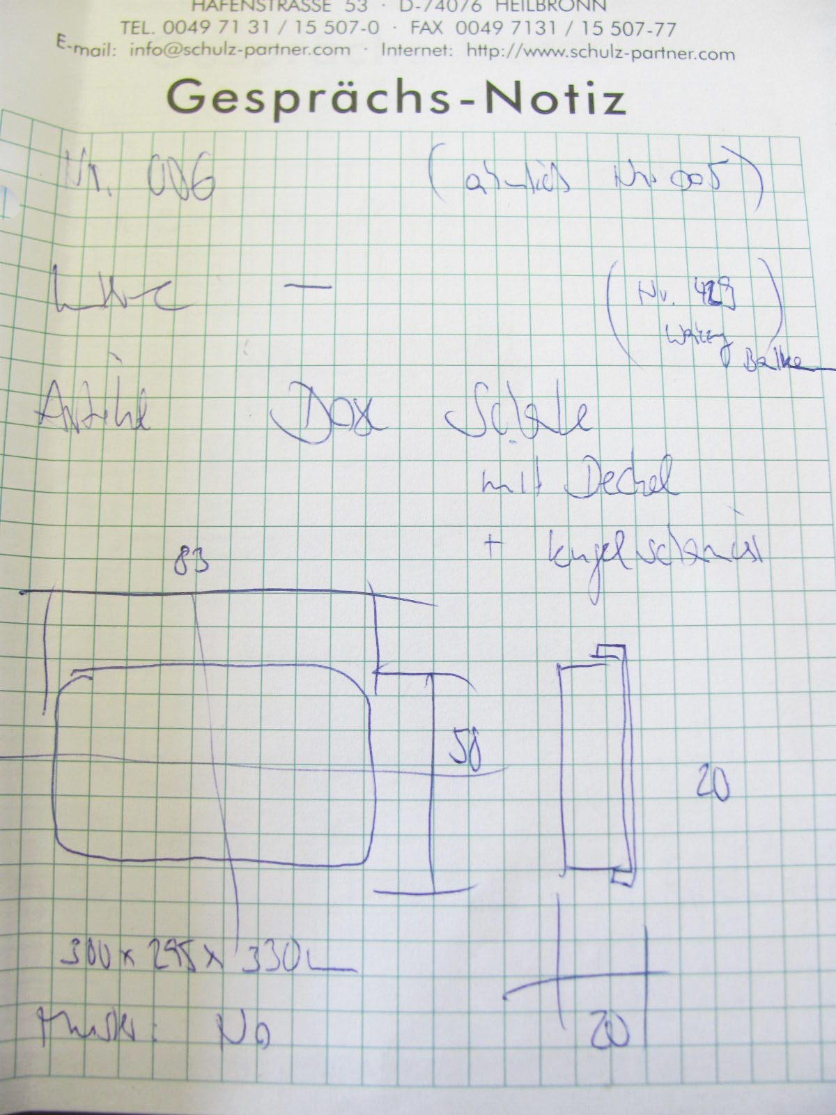 rect. Container bottom + top Gelenkschanier 83x58x20