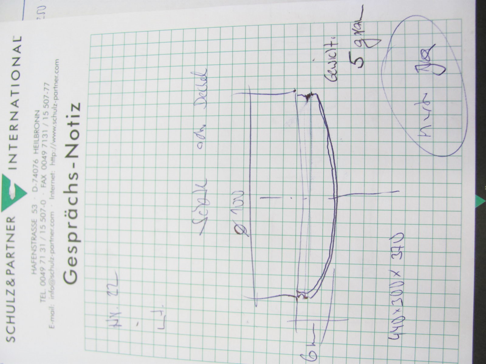 Schale Deckel D 100x6