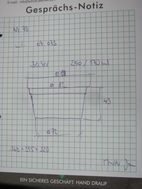 Becher D 89x43 200 ml/170 ml