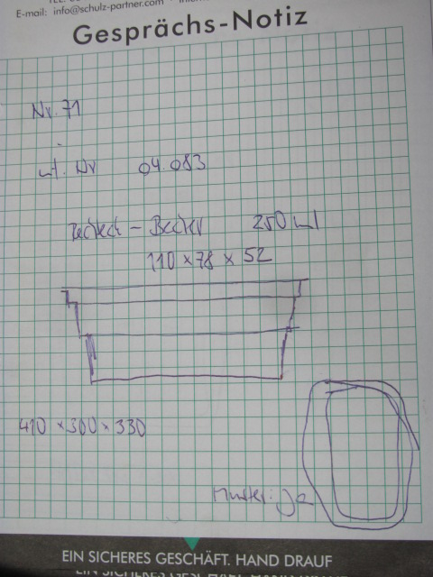 Becher 110x78x52 250 ml