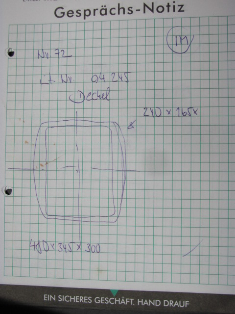 Rechteck Deckel 240x165