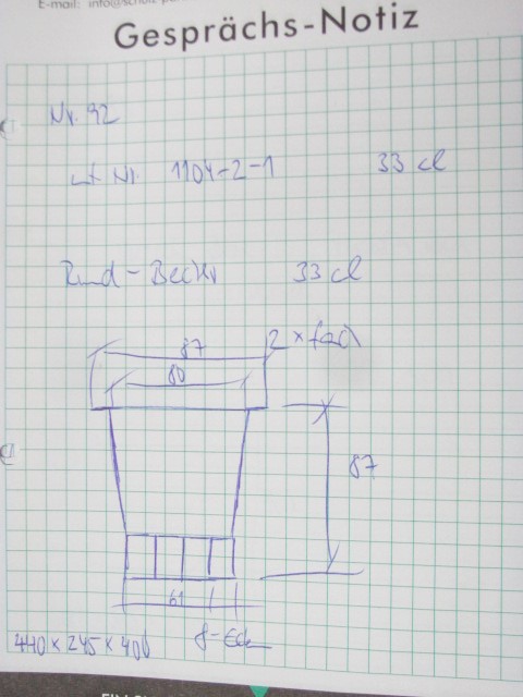 Rundbecher D 87x87 330 ml