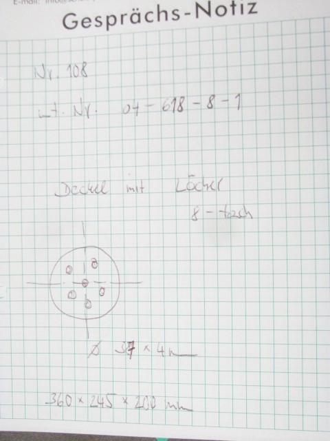 Deckel mit Löcher D 37 x 4 