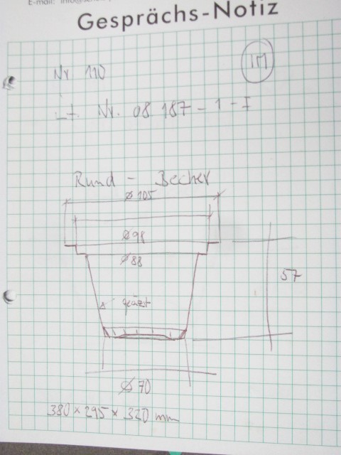 Rundbecher D 105 x 57
