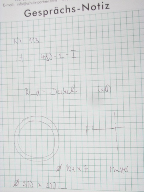 Rund Deckel alt D 104x7