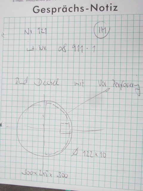 Runddeckel mit Vorperforierung D 122x10
