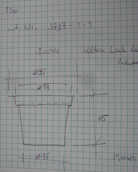 Becher Ultralock D 95 x 65