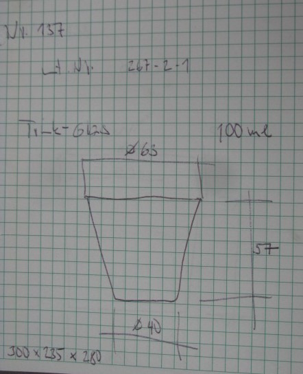 Trinkglas 100 ml D 63 x 57