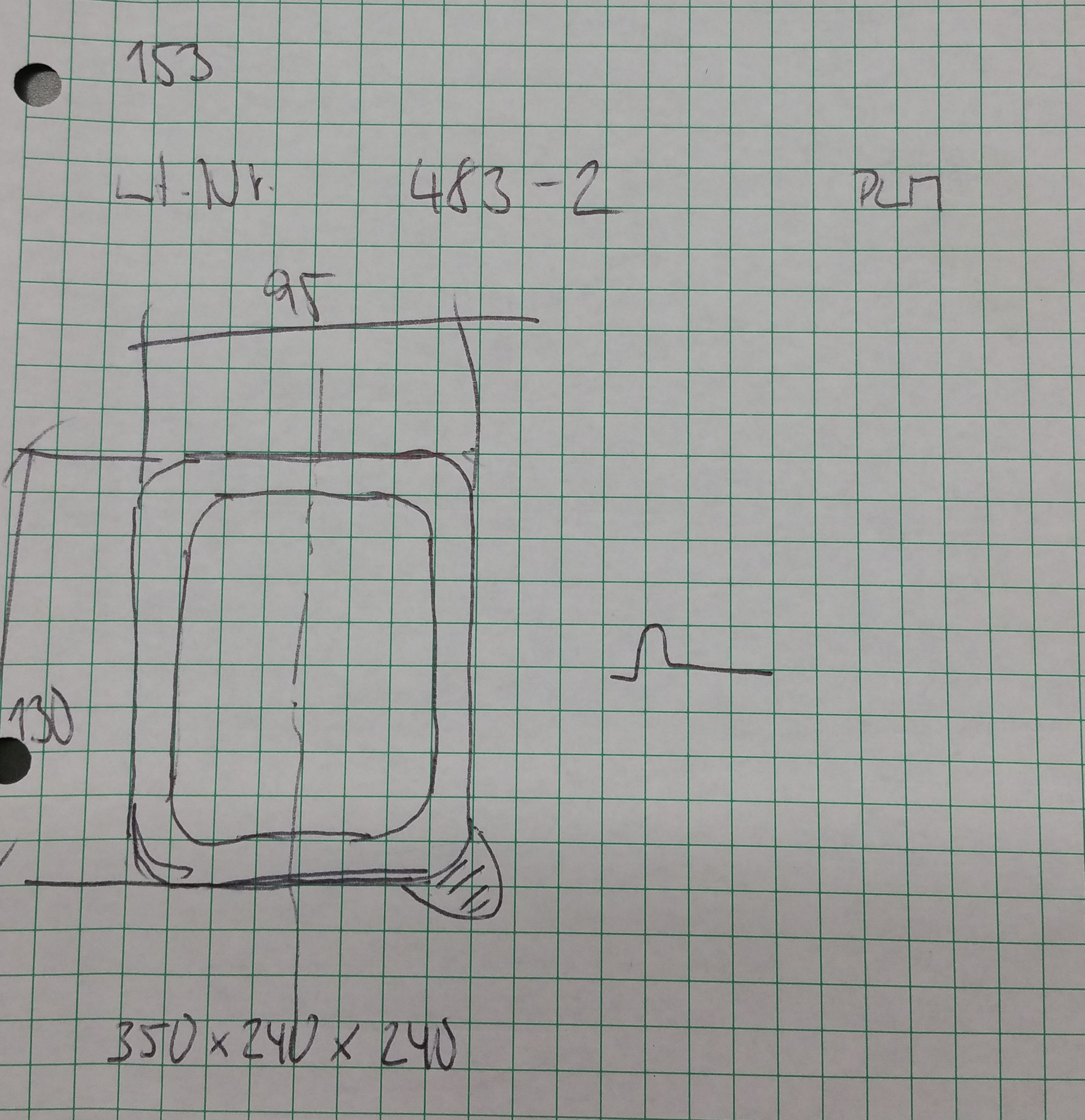 Rechteck Deckel 95 x 130