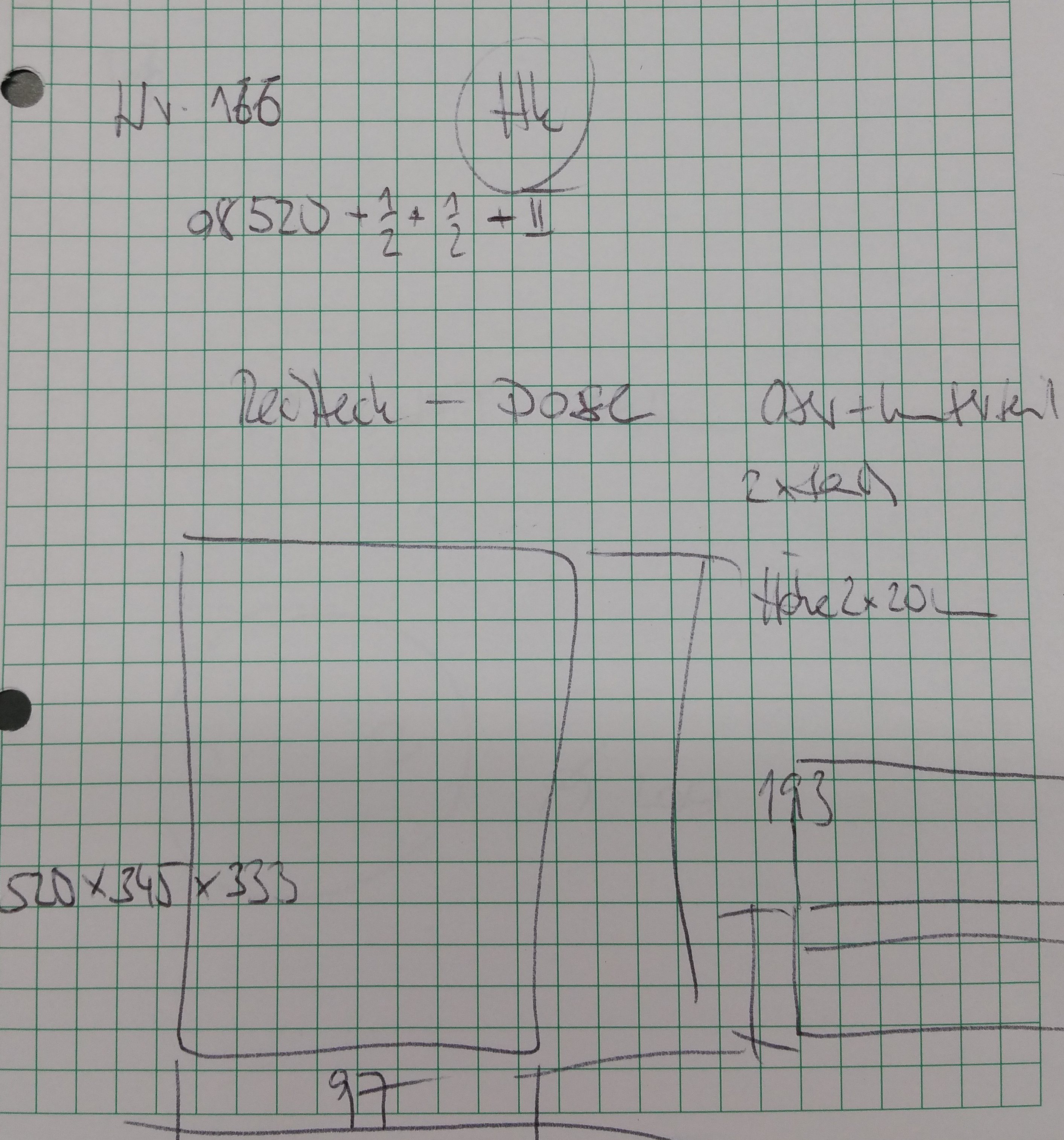 Rechteckdose Ober/Unterteil 193x97x40