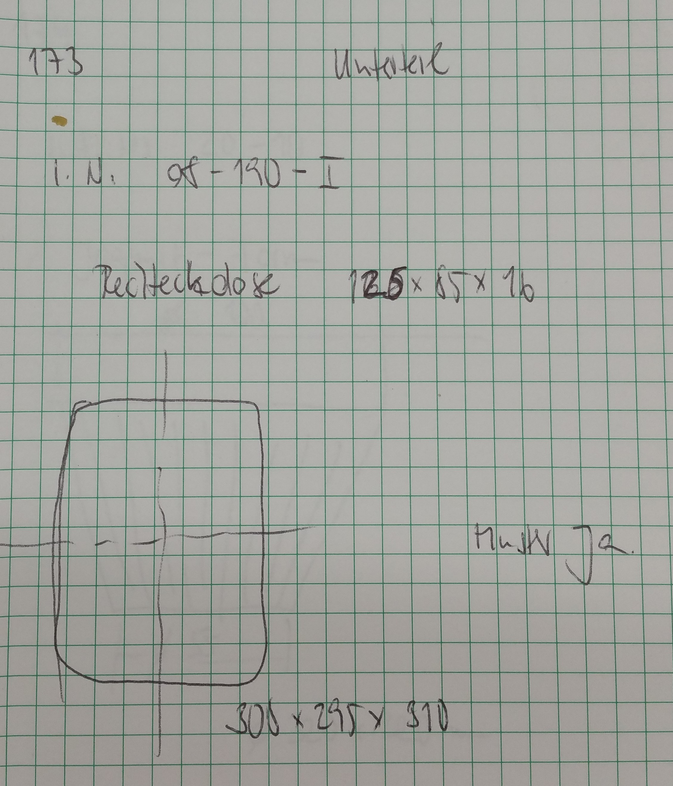 Rechteckdose 125x85x16