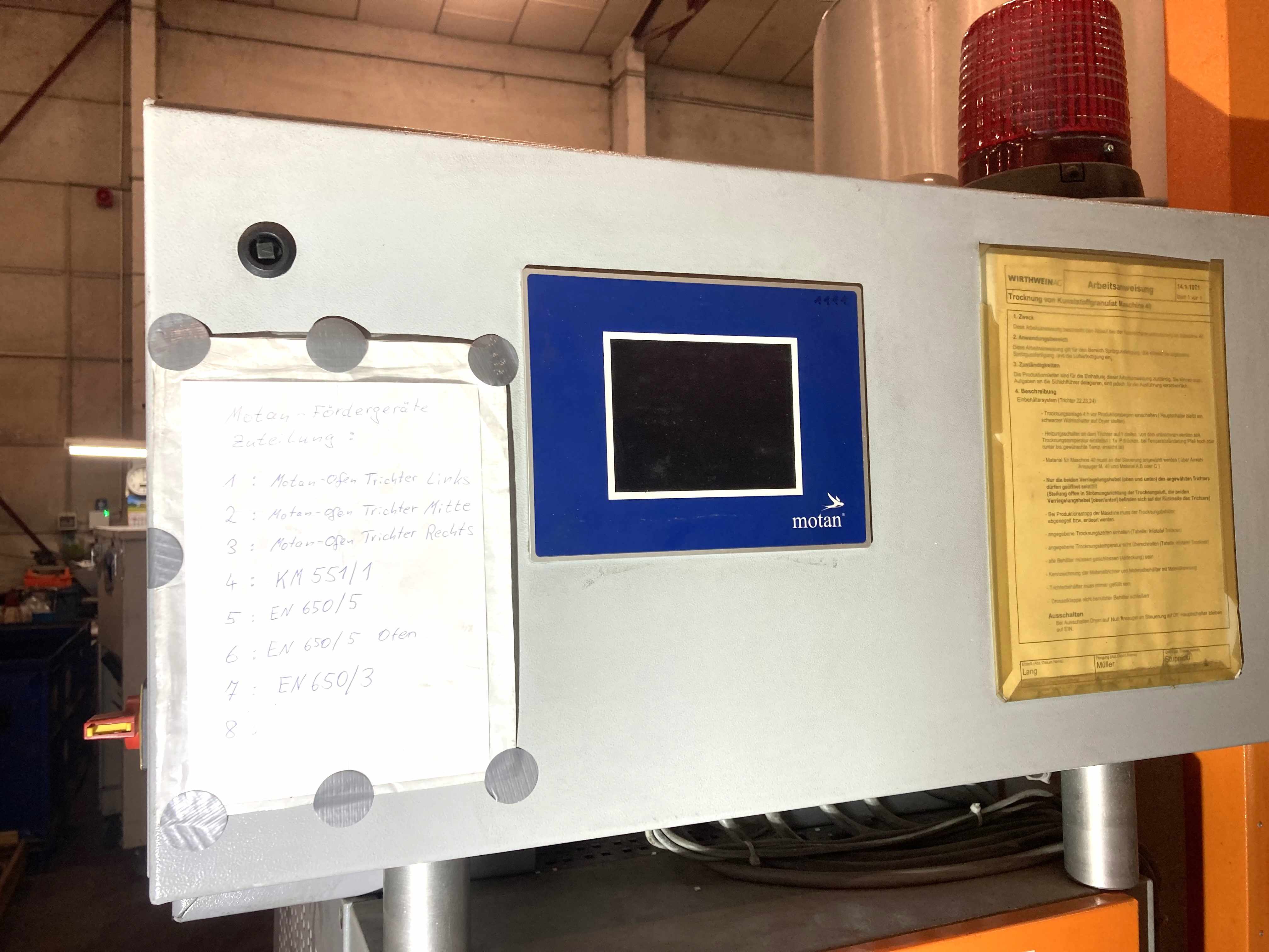 Motan Zentralversorgung Steuerung Metronet Light für 8 Abscheider Bj. 2007 