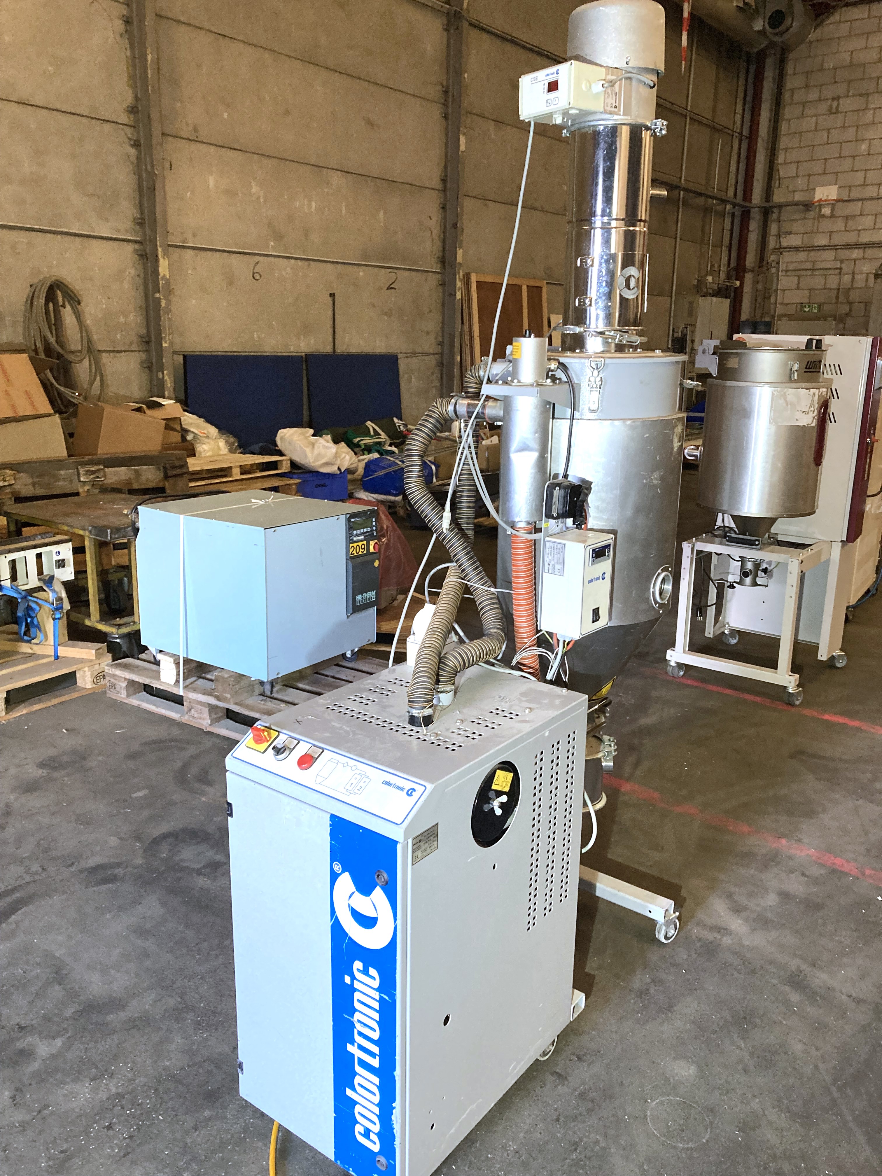 Colortronic Trockenluft. Dryflex S 40-0 TT 60  60 Liter Tank inkl. Materialsauger Bj. 2009