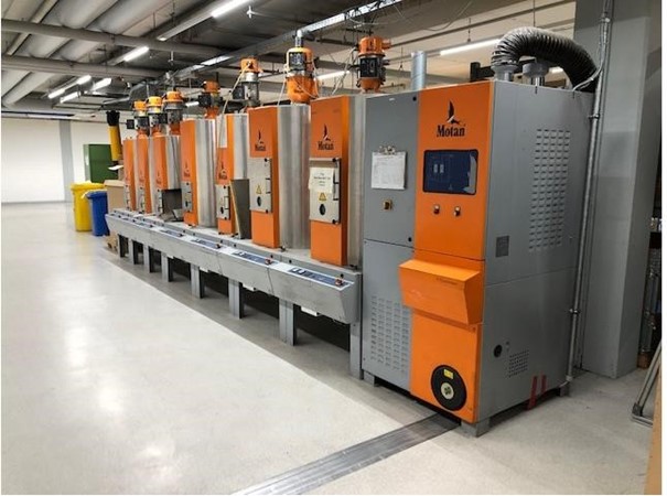 Motan Trockenluftanlage Luxor S LS 400 + 1x500  2x 300 3x150 Liter Bj. 1999 option Materialförderung