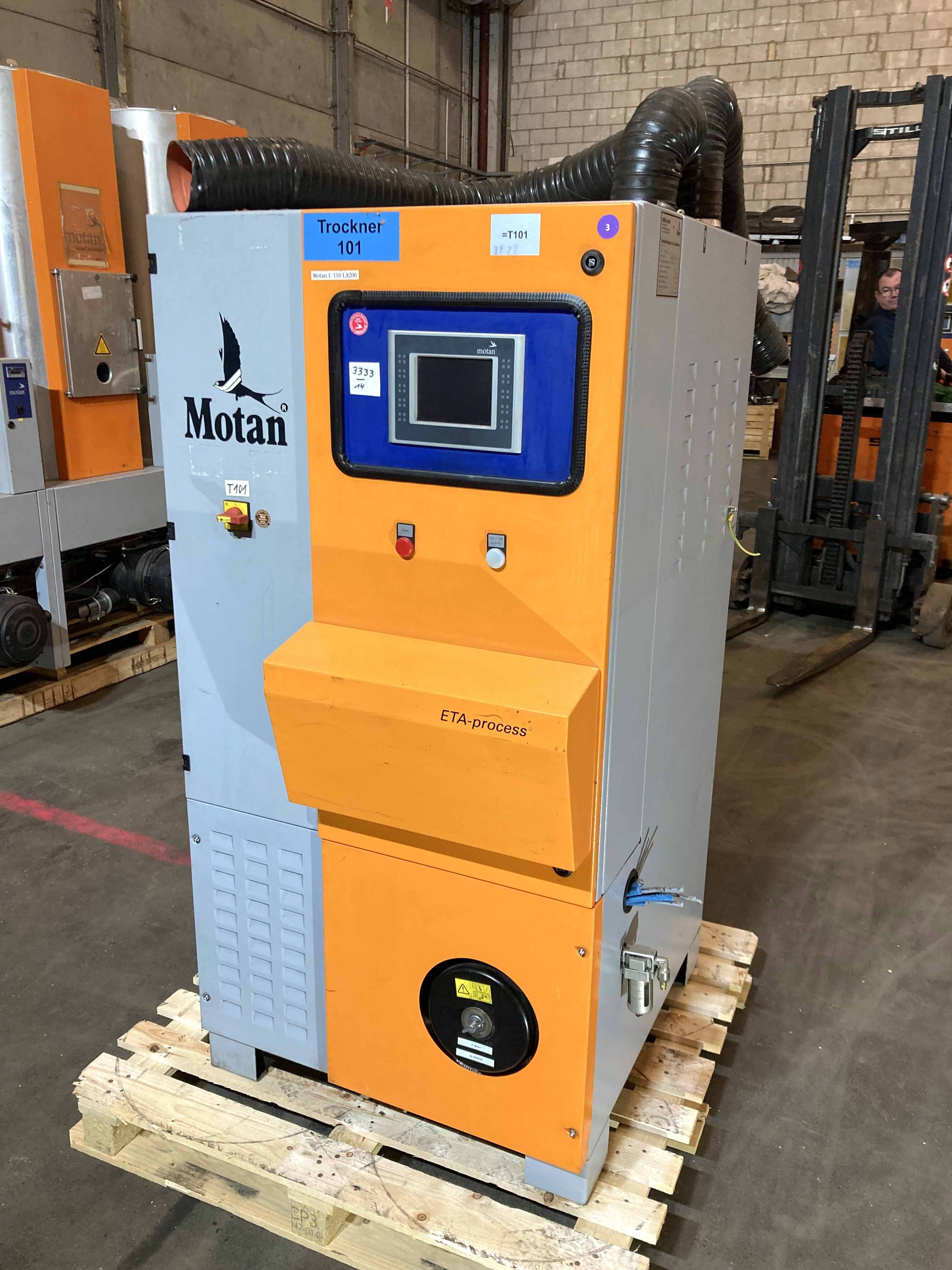 Motan Trockenlufttrockner Einzeltrockner   LA200    200 m³/h   Bj. 2000 überholt, umgebaut auf Webpanel / LuxorNET Steuerung Bj. 2014