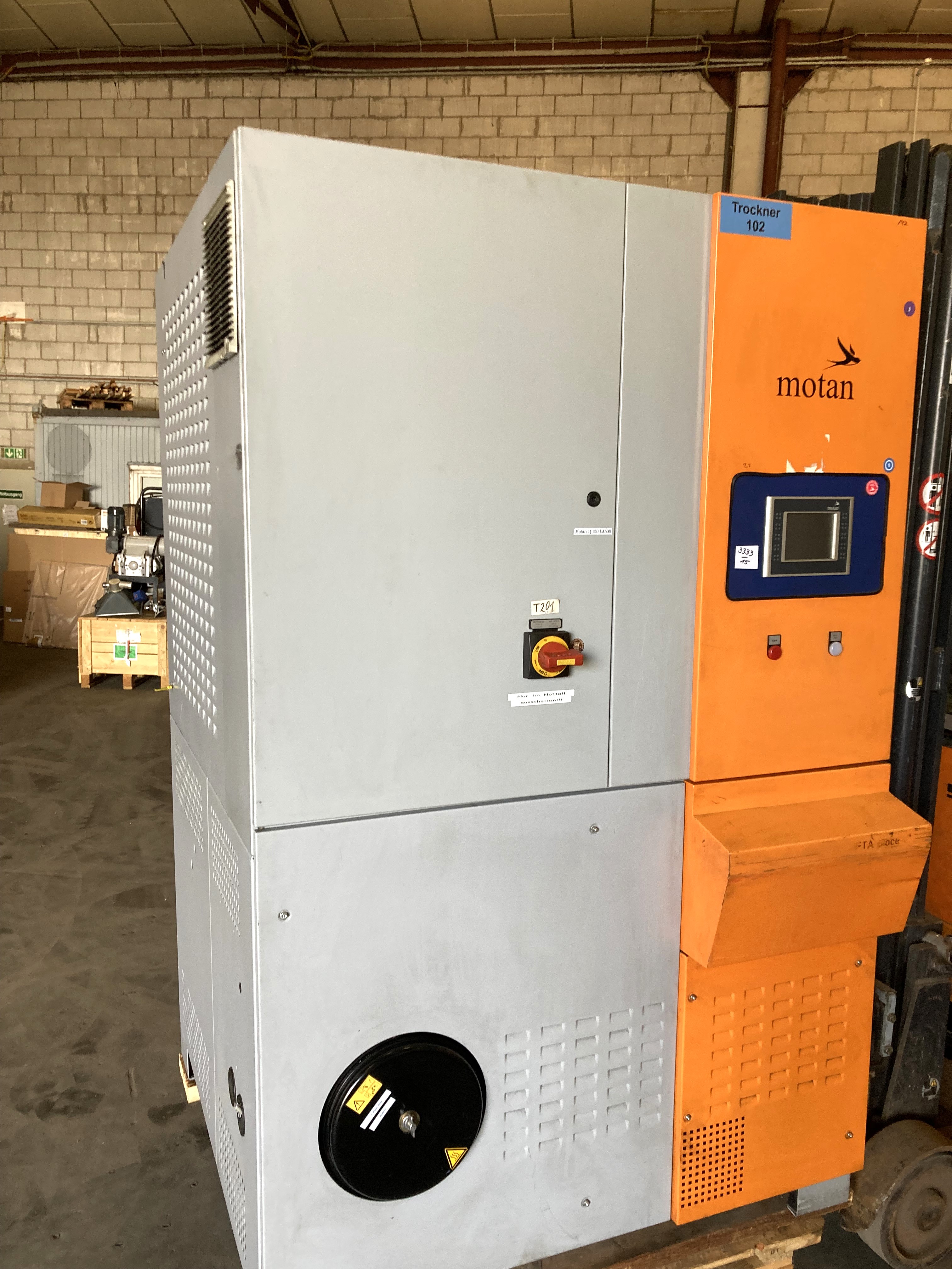 Motan Trockenlufttrockner Einzeltrockner   LA600    600 m³/h   Bj. 2009 überholt, umgebaut auf webpanel /LuxorNET Steuerung Bj. 2018
